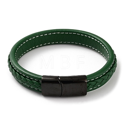 Mixed Color Braided Leather Cord Bracelet BJEW-M302-01EB-1