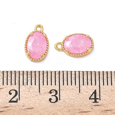 Brass Crushed Ice Cut Cubic Zirconia Pendants KK-D024-24B-G-1