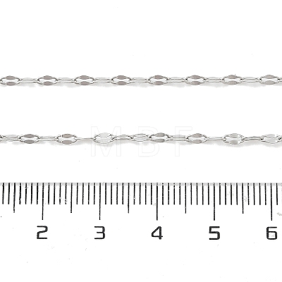 Non-Tarnish 304 Stainless Steel Dapped Chain Necklace for Men Women NJEW-E076-02P-1