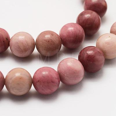 Natural Rhodonite Beads Strands G-J358-03-10mm-1