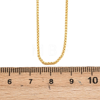 1MM Brass Box Chain Adjustable Slider Necklaces KK-H533-10B-G-1