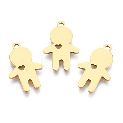 Ion Plating(IP) 201 Stainless Steel Pendants STAS-T044-268G-1