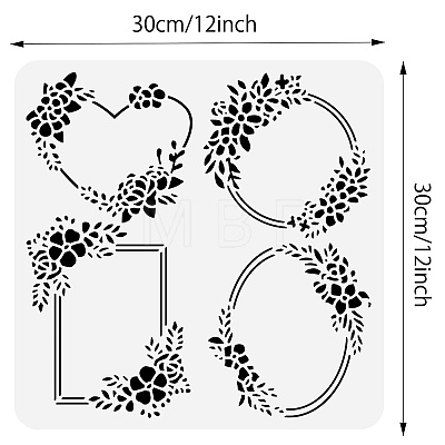 PET Hollow Out Drawing Painting Stencils DIY-WH0418-0030-1