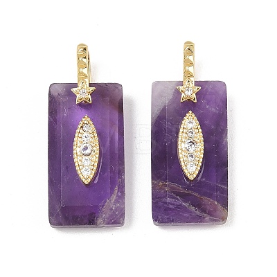 Natural Amethyst Faceted Pendants GG-CBA4154-06G-05-1