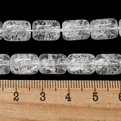 Transparent Crackle Glass Beads Strands GLAA-NH0001-04K-1