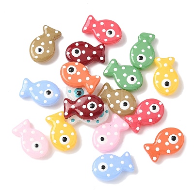 Painted Glass Beads Enamel Beads X-LAMP-D303-04-1