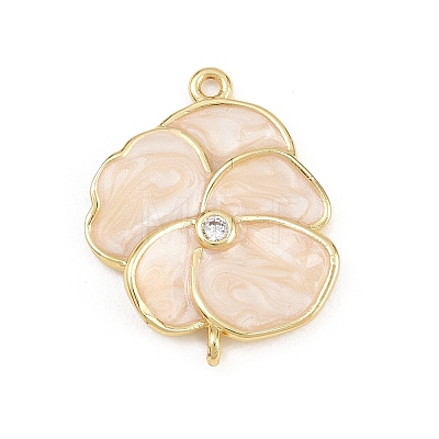 Brass Enamel Connector Charms KK-L275-57G-07-1