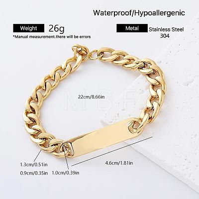 European Style 304 Stainless Steel Link Bracelets for Women OZ9661-1-1