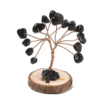 Natural Obsidian Chips Tree of Life Decorations GG-CBAEDF6-01O-1
