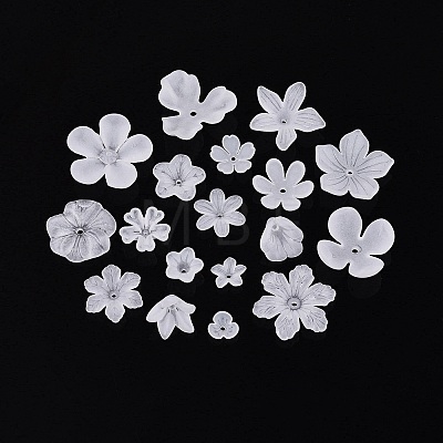 Frosted Acrylic Bead Caps KY-Q004-08I-1