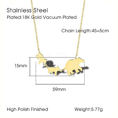 304 Stainless Steel Pendant Necklaces for Women FS-WGD2842-03-1