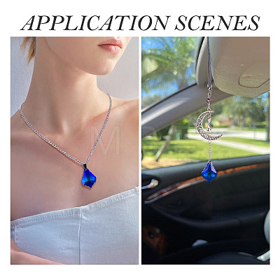 4Pcs Glass Pendants GLAA-TA0004-30-1