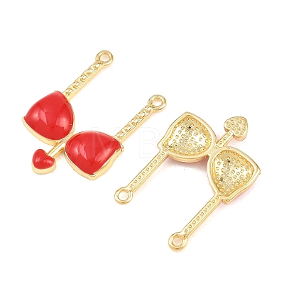 Brass Enamel Pendants KK-B167-03G-1