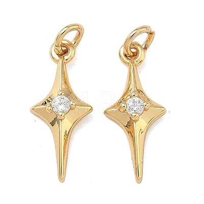 Brass Micro Pave Cubic Zirconia Pendants KK-A291-33D-G-1