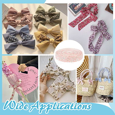 Flower Cotton Ribbon OCOR-WH0109-115A-1