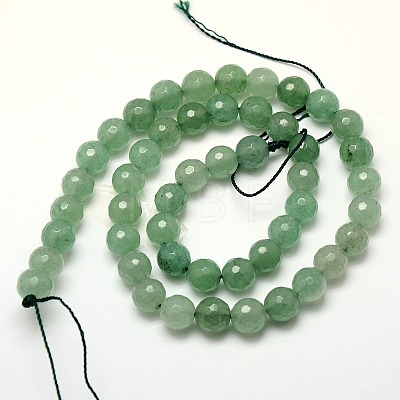 Natural Green Aventurine Beads Strands G-M037-8mm-01-1