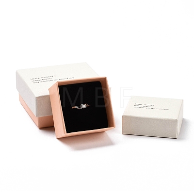 Rectangle Cardboard Ring Boxes CON-E025-A03-1