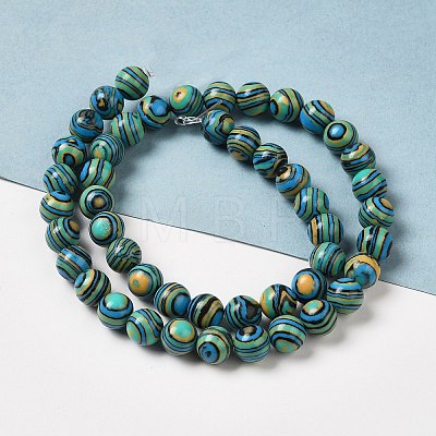 Synthetic Malachite Dyed Beads Strands G-P507-02A-09-1