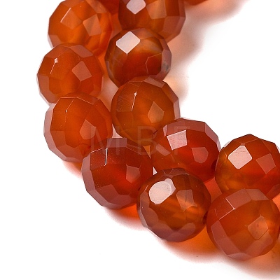 Dyed & Heated Natural Agate Beads Strands G-P539-E01-01-1