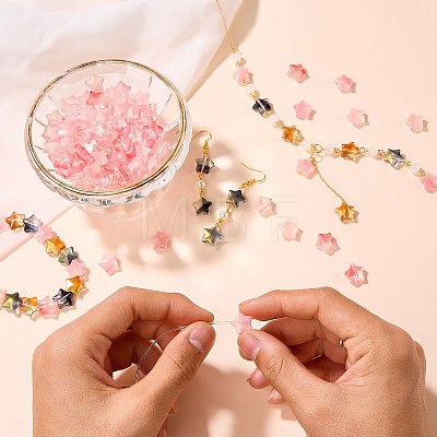 100Pcs Gradient Color Handmade Lampwork Beads DIY-SZ0010-51C-1