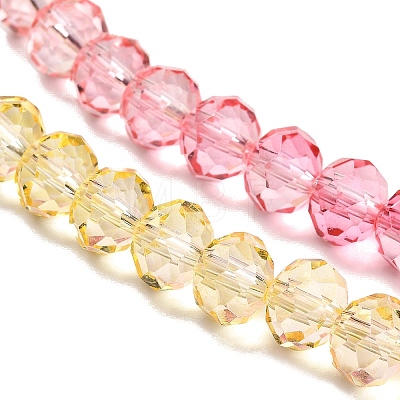 Transparent Painted Glass Beads Strands DGLA-A034-T6mm-A07-1