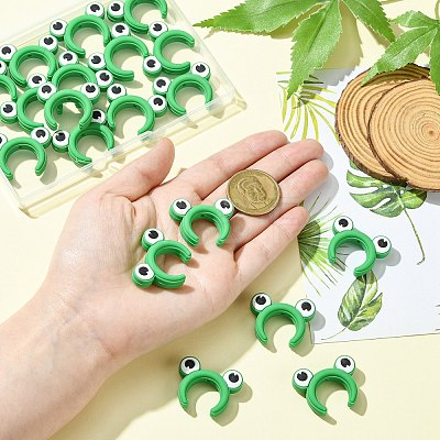 20Pcs Frog Ear Silicone Focal Beads SIL-CJ0002-83B-1