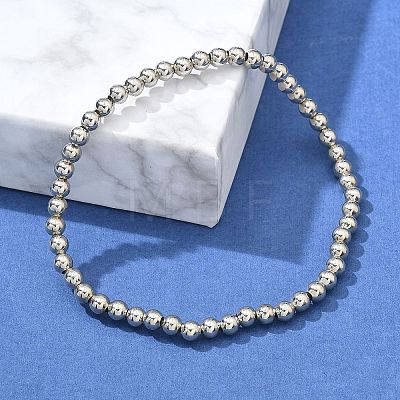 Brass Beaded Stretch Bracelets for Men Women BJEW-G736-04P-1