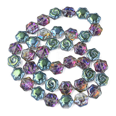 Electroplate Glass Beads Strands EGLA-N008-018-A05-1
