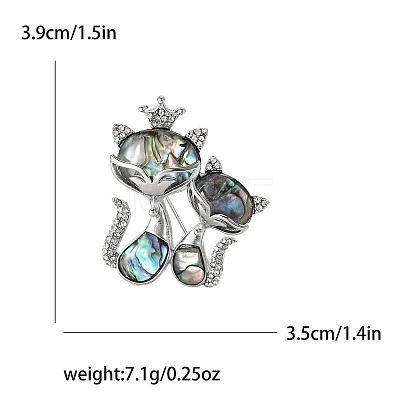 Alloy Rhinestone Brooch for Backpack Clothes PW-WG6BE19-01-1