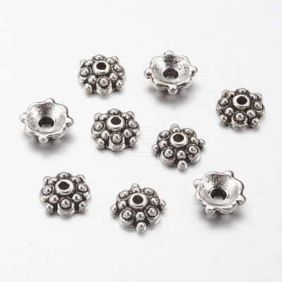 Tibetan Style Alloy Caps LF0664Y-NF-1
