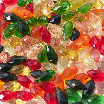 140Pcs 7 Colors Glass Beads GLAA-TA0004-36-1