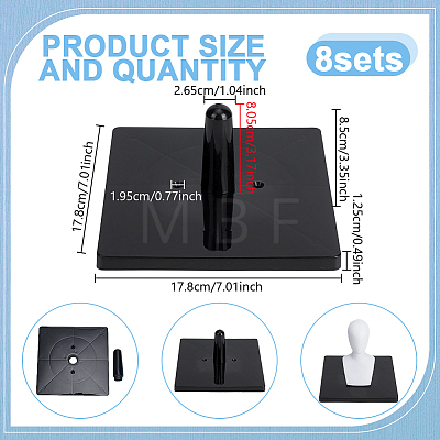 8 Bags PP Plastic Holder for Foam Mannequin Head ODIS-GO0001-24-1