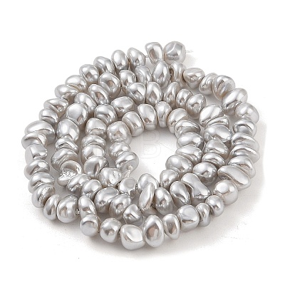 Electroplated Shell Pearl Beads Strands BSHE-C006-06C-1