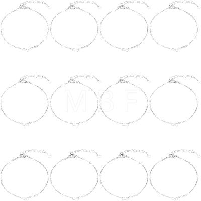 Unicraftale 12Pcs 304 Stainless Steel Box Chains/Venice Chains Bracelets Making MAK-UN0001-18-1