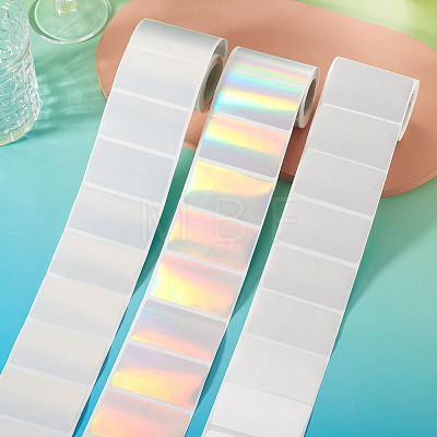 3 Rolls 3 Styles Vinyl Plastic Printable Holographic Stickers OFST-TA0001-10F-1