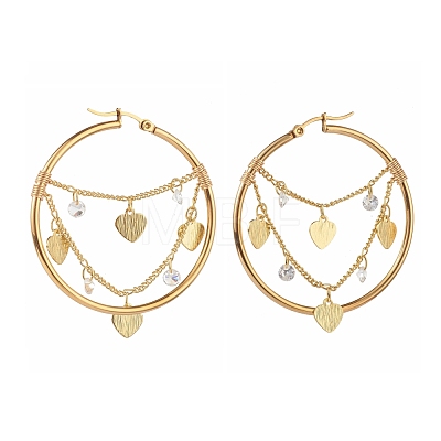Brass Hoop Earrings EJEW-JE04573-1