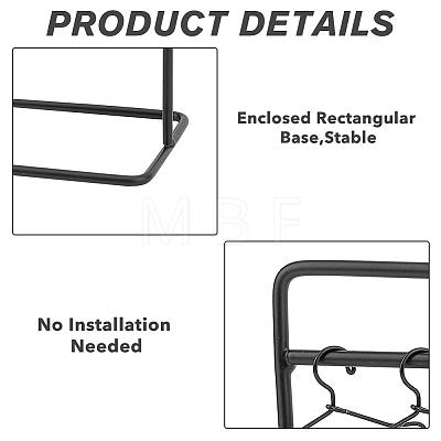 Iron Doll Clothes Rack & Hangers DJEW-FH0001-17A-1