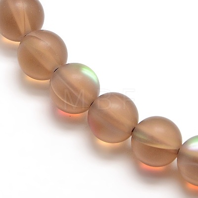 Synthetic Moonstone Beads Strands G-F142-10mm-04-1