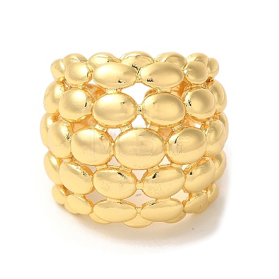 Oval Brass Open Cuff Rings RJEW-U008-32G-1