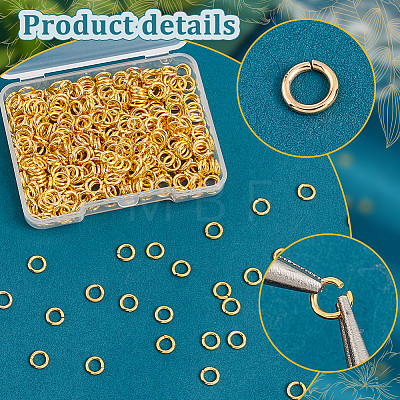 Brass Jump Rings KK-PH0006-6mm-G-1