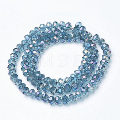 Electroplate Transparent Glass Beads Strands EGLA-A034-T2mm-G10-1