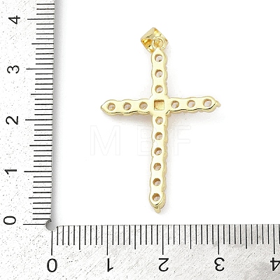 Brass Micro Pave Cubic Zirconia Pendants KK-D317-105G-06-1