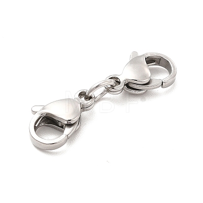 Non-Tarnish 304 Stainless Steel Double Lobster Claw Clasps LS-STAS-E178-01B-P-1