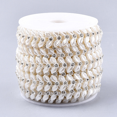 ABS Plastic Imitation Pearl Beaded Trim Garland Strand AJEW-S073-18-1