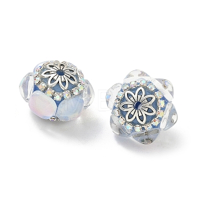 Acrylic Rhinestone Rondelle Beads CLAY-NH0003-02AS-06-1