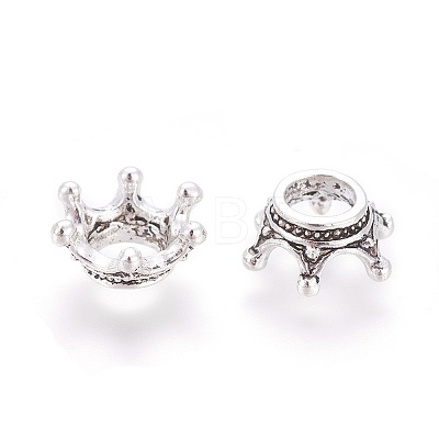Tibetan Style Alloy Bead Caps X-PALLOY-WH0054-02AS-1