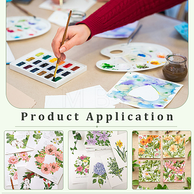 50Pcs Paper Greeting Cards AJEW-WH0752-314A-1
