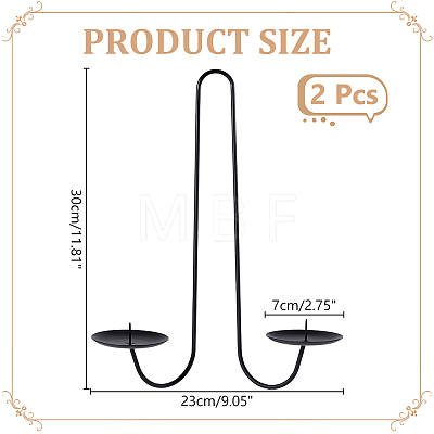 Iron Candle Holders AJEW-WH0410-249-1