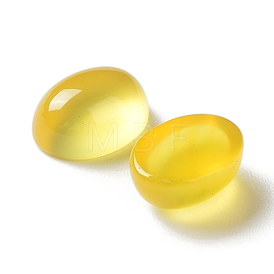 Natural Yellow Agate Cabochons G-A029-01-11-1