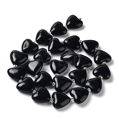 Natural Obsidian Beads Strands G-E614-A18-01-1